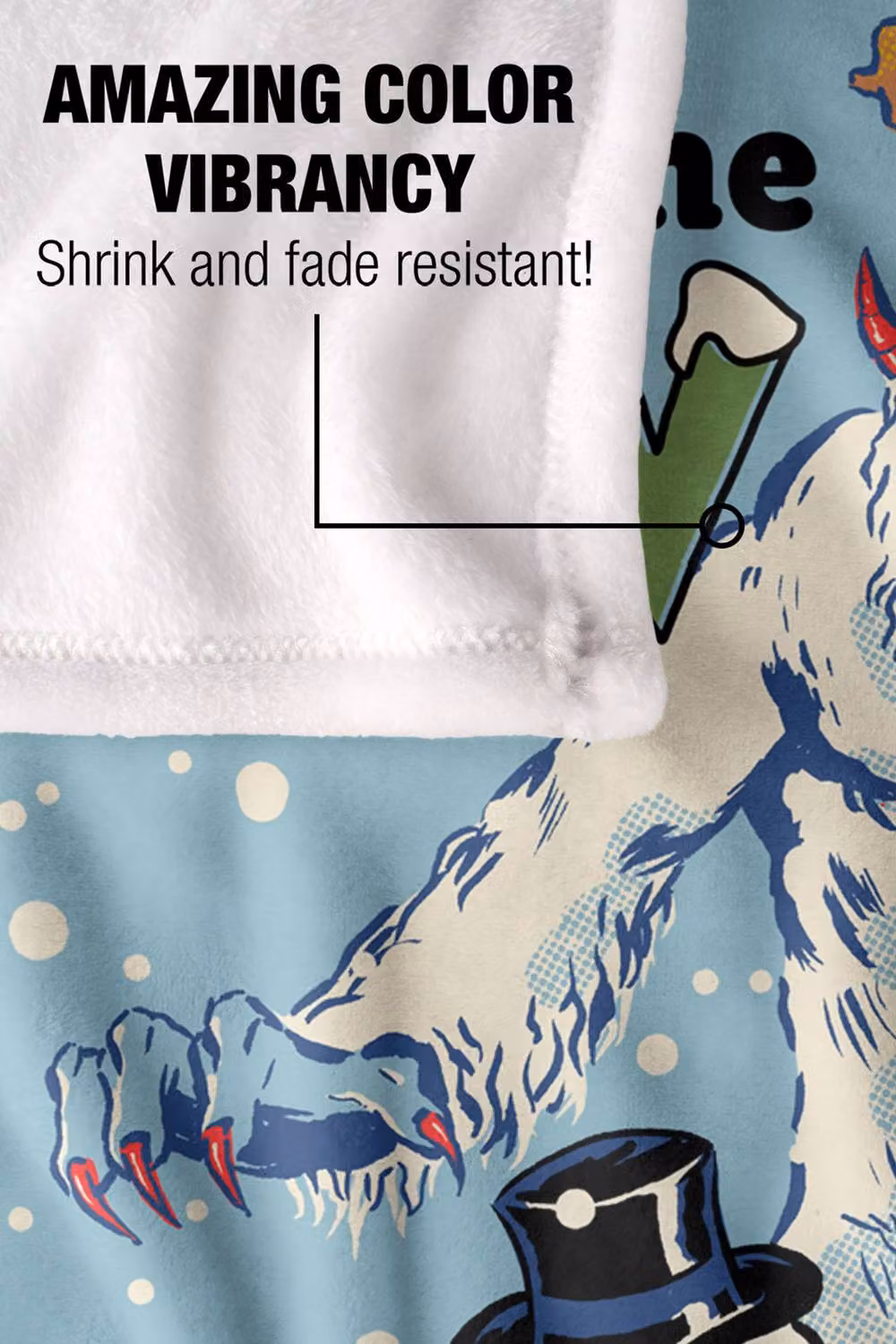 Steven Rhodes Fun In The Snow Super Soft Fleece Throw Blanket, Multicolour, W/D/H: 91 x 147 cm – 3