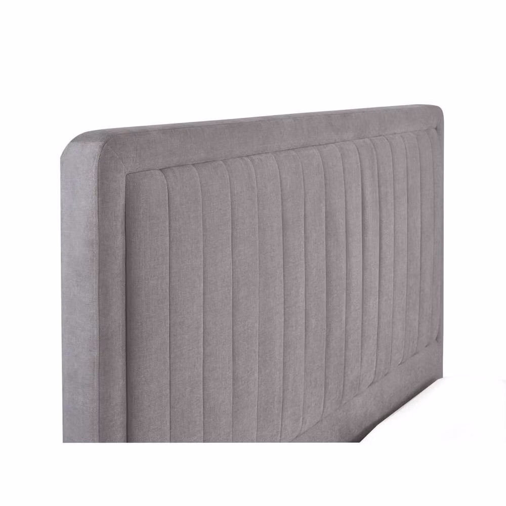 Cheshire Tide Upholstered Double Bed with Drawers in Grey, W/D/H: 135 x 140 x 200 cm – 3