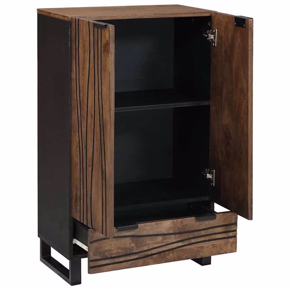 Berkfield Home Highboard in Brown Solid Mango Wood, W/D/H: 60 x 33.5 x 100 cm – 3