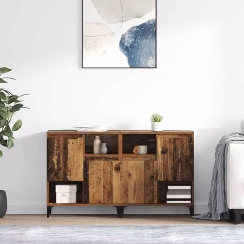 vidaXL Set of 2 Modern Sideboards in Old Wood Brown, W/D/H: 60 x 35 x 70 cm – 2