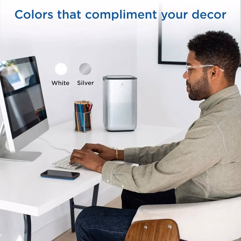 Medify MA-15 Air Purifier with HEPA H13 Filter in White and Silver – 3