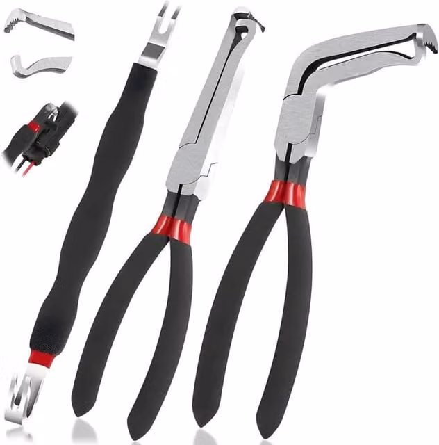 SPETLEK 3-Piece Car Connector Disconnect Pliers Electrical Plug Removal Tool, Black – 1
