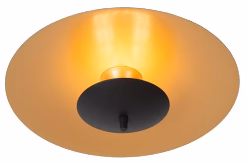Lucide Vulcan Dimmable LED Flush Ceiling Light, Black, Diameter: 35 cm – 1