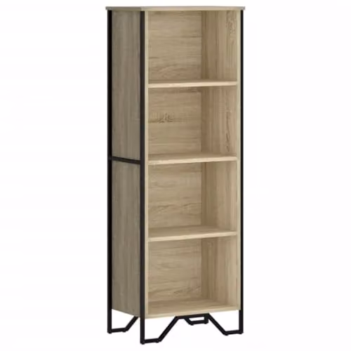vidaXL Modern Bookcase in Brown Sonoma Oak, W/D/H: 50 x 31 x 137.5 cm – 1