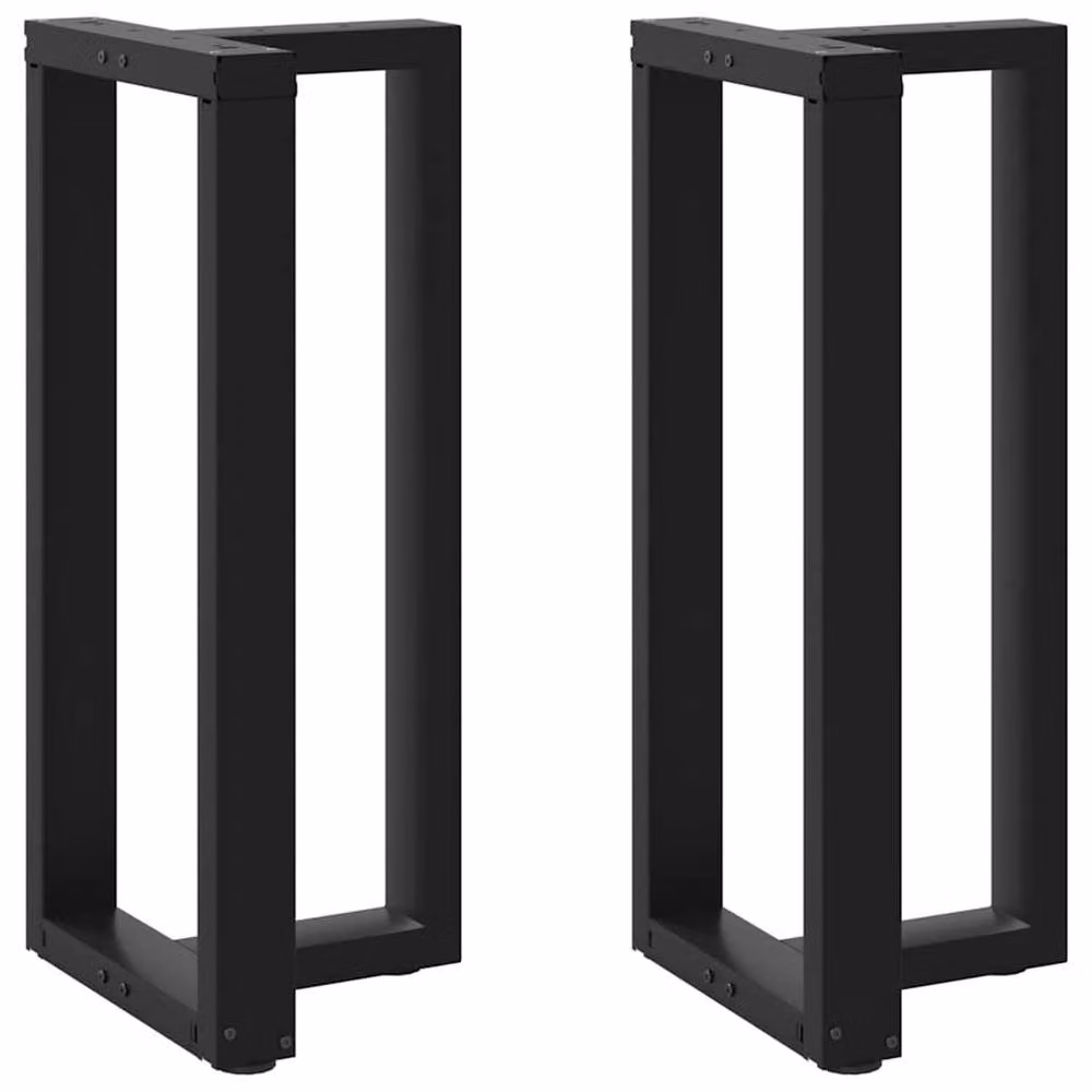 Berkfield Home Modern T-Shaped Bar Table Legs, 2 Pieces, Black Steel, W: 40 cm, D: 35 cm, H: 90-91 cm – 3