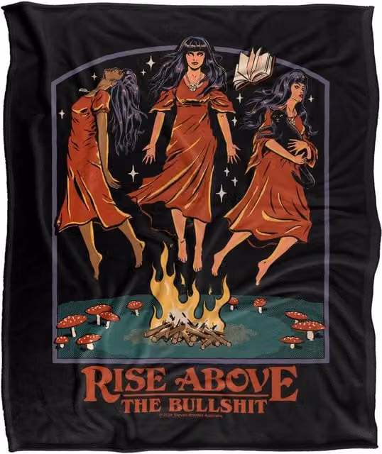 Steven Rhodes Rise Above Super Soft Fleece Throw Blanket, Multicolour, W/D/H: 91 x 147 cm