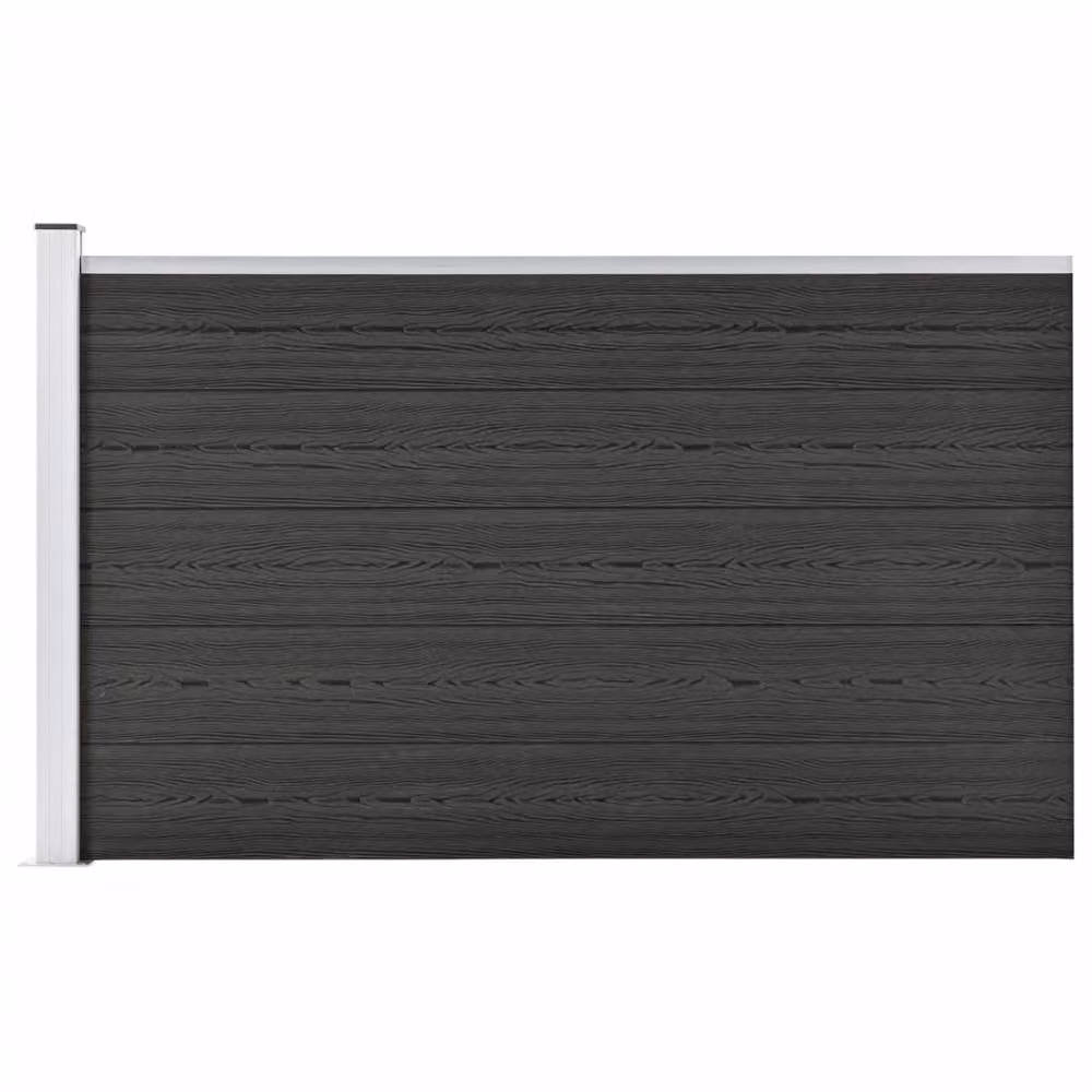 Berkfield Home Grey WPC Garden Fence, W: 105 cm, H: 175 cm – 2