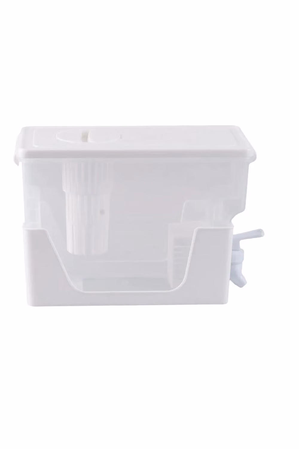 Living and Home 3.5L Refrigerator Beverage Dispenser with Faucet and Base, White and Transparent – 2