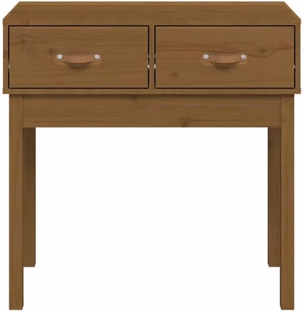 Berkfield Home Beautiful Console Table in Honey Brown Solid Pine Wood, W: 76.5 cm, D: 40 cm, H: 75 cm