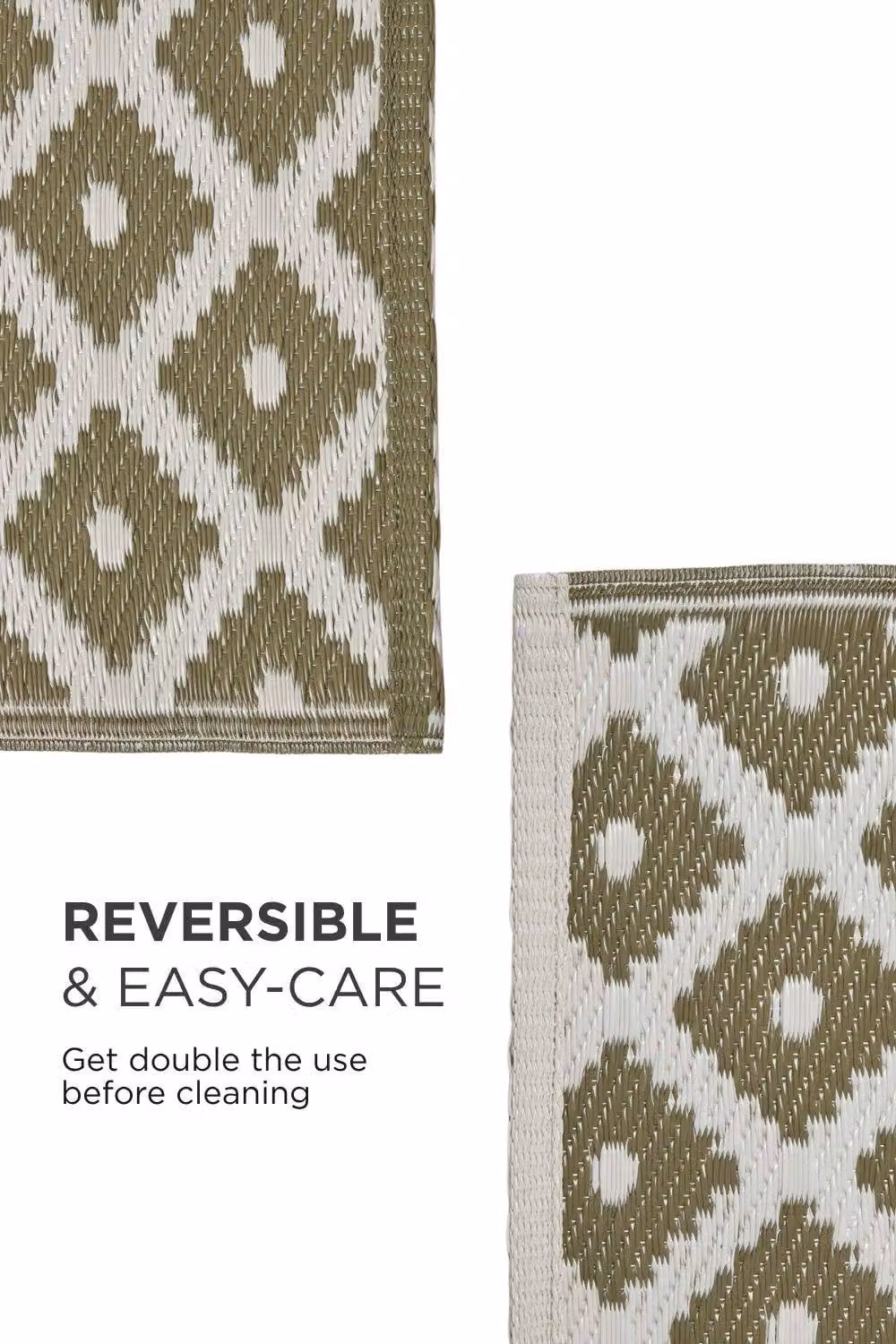 Homescapes Luxury Outdoor Rug in Green and White Geometric May Design, W/D: 180 x 270 cm – 6