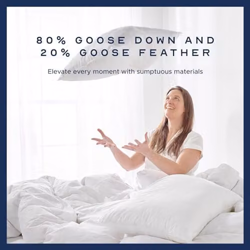 Snuggledown Hungarian Goose Down Soft Support Pillow in White, W: 48 cm, L: 74 cm – 10