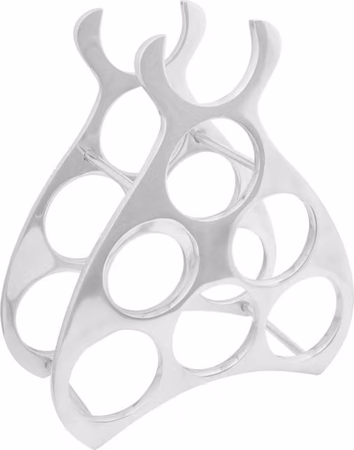 Berkfield Home Silver Aluminium Wine Rack, W/D/H: 38 x 33 x 13 cm