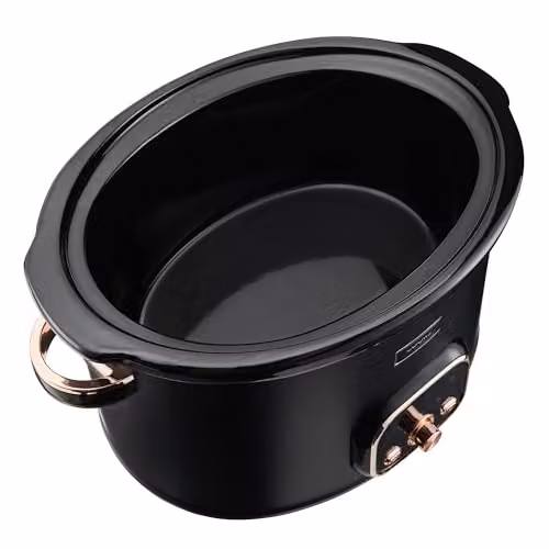 Cooks Professional 8L Digital Slow Cooker with Glass Lid and Removable Ceramic Bowl in Black and Gold – 7