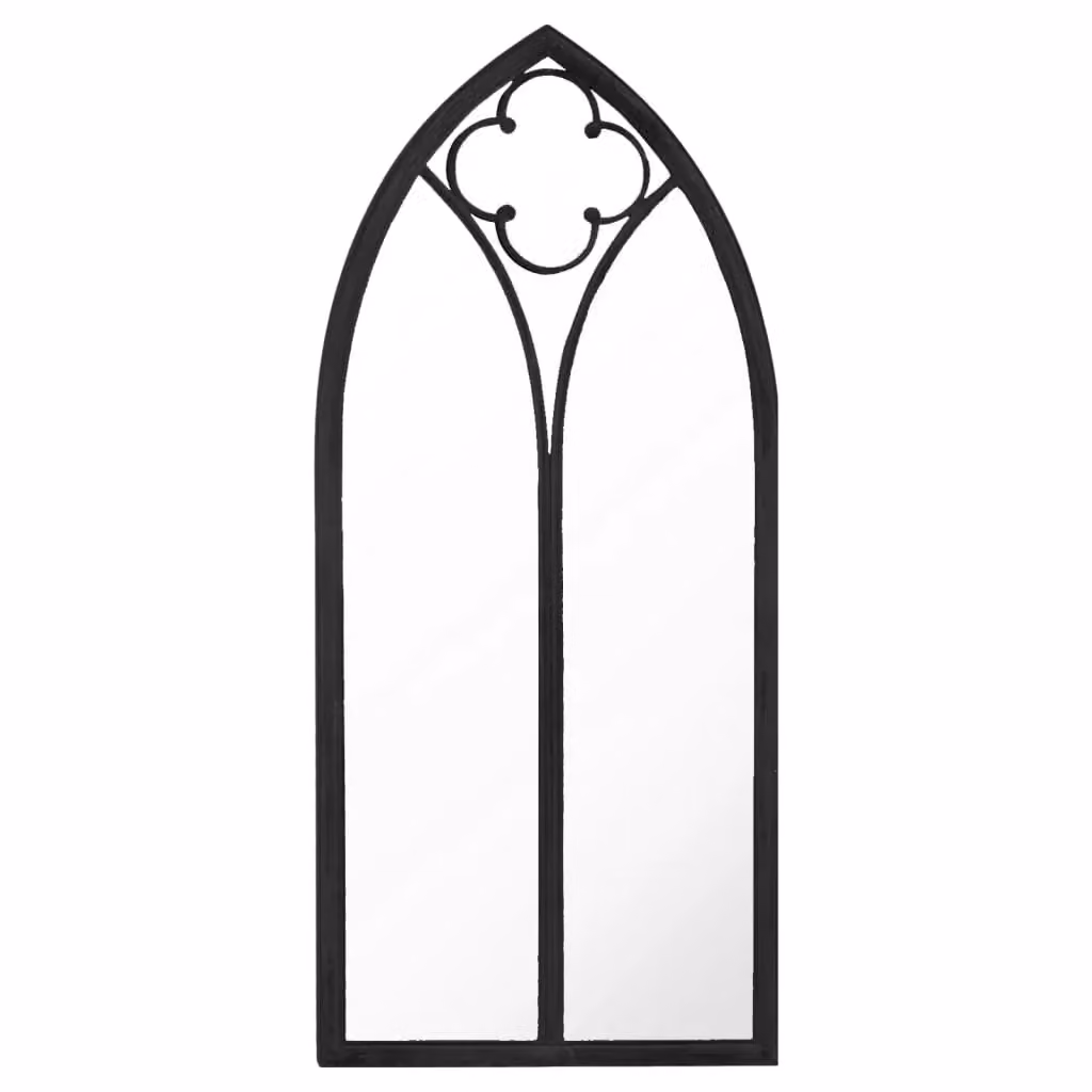 Berkfield Home Antique Black Rectangular Metal Wall Mirror, W: 70 cm, H: 30 cm – 2