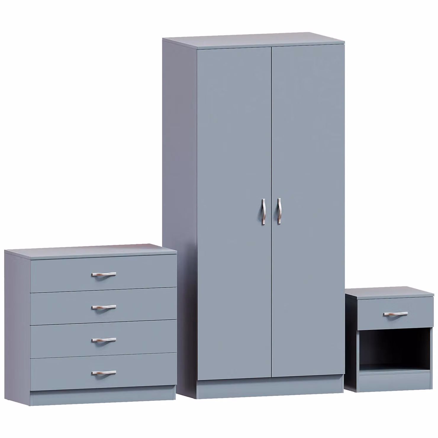 Home Discount Vida Designs Riano Trio 3 Piece Grey Bedroom Storage Furniture Set – 4