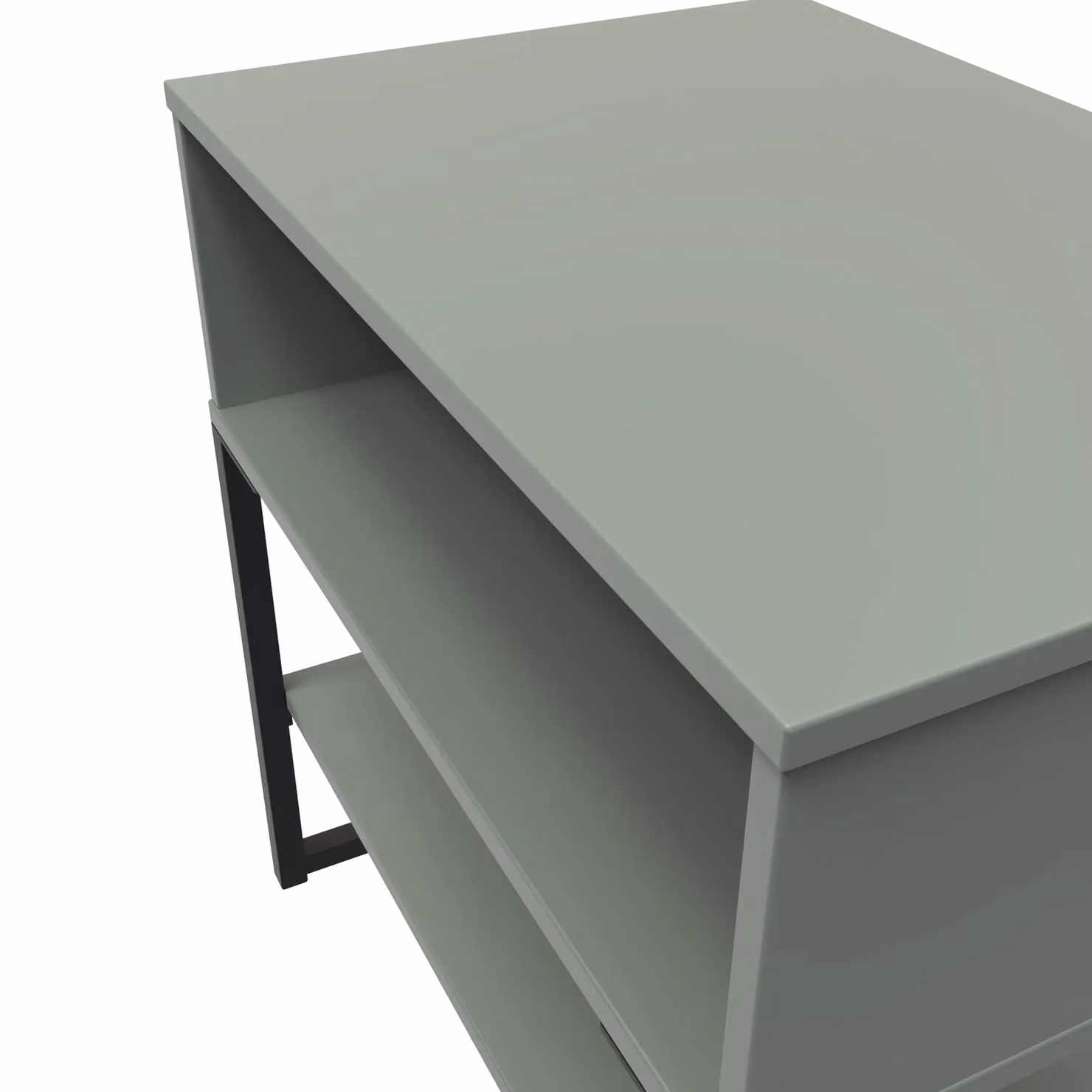 2 U Tamworth Single Open Bedside Cabinet in Pale Green – 4