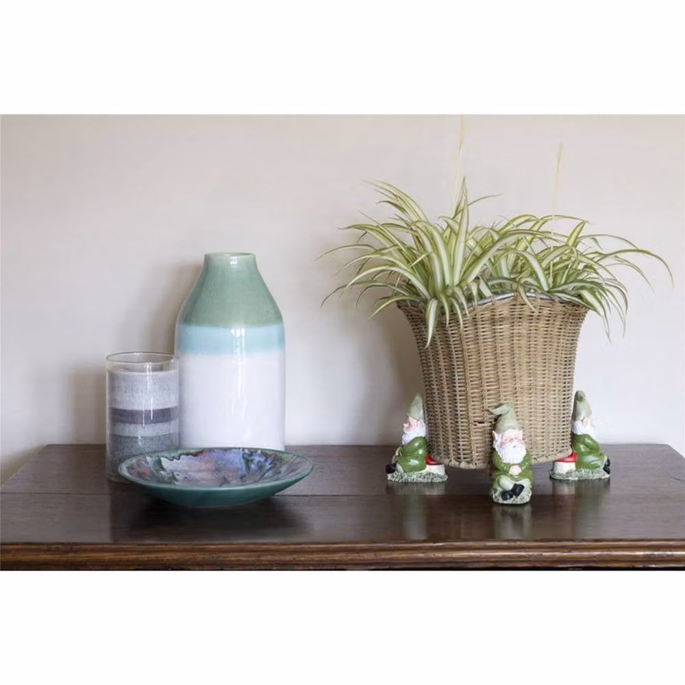Jardinopia Sleeping Gnome Plant Pot Feet, Set of 3, Green – 3