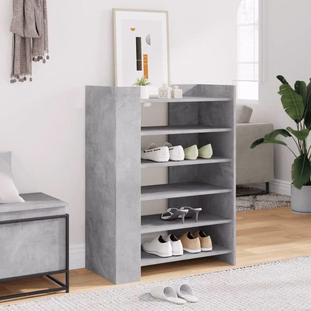Berkfield Home Grey Industrial Shoe Cabinet with Internal Shelves, W/D/H: 74.5 x 37.5 x 100 cm – 2