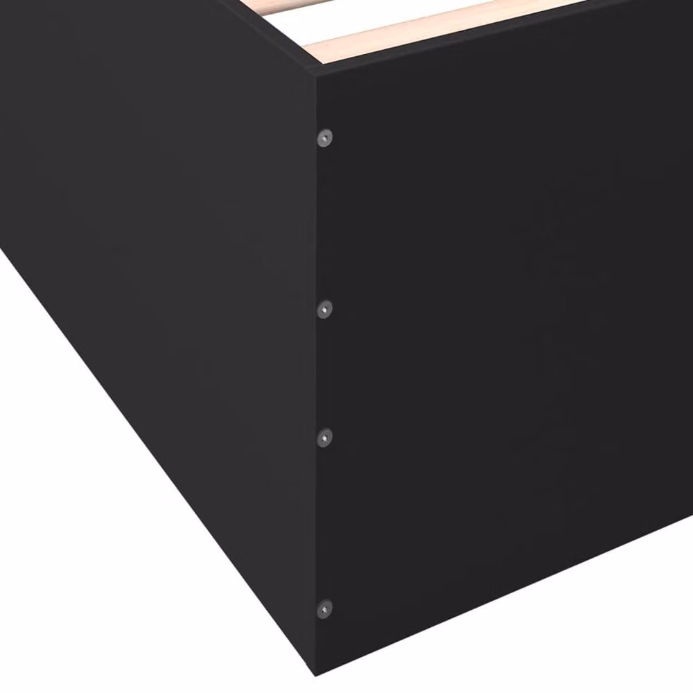 Berkfield Home Single Bed Frame in Black, W/D/H: 90 x 190 cm – 5