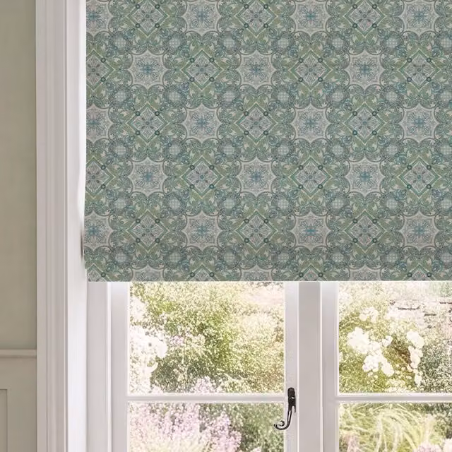HOUSE Llewelyn-Bowen Festivo Printed Made To Measure Roman Blind in Verdrelle Blackout Floral Multicolour