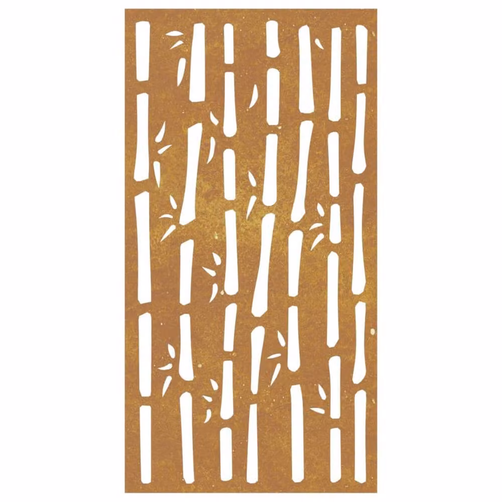 Berkfield Home Brown Corten Steel Floral Wall Decoration, W: 105 cm, H: 55 cm – 3