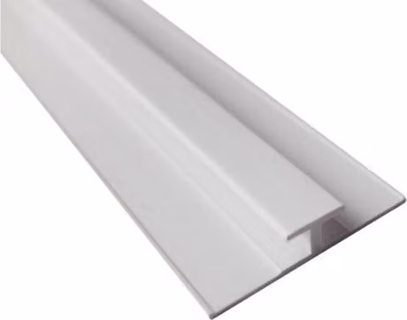 Wetwall Compact Composite Wall Panel 4mm H Joint Trim, White Tile, 2440mm