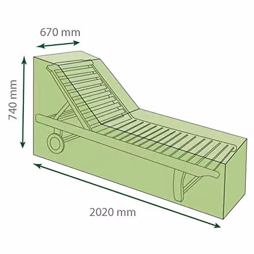 St Helens Home and Garden Water Resistant Sunlounger Cover in Green – 2