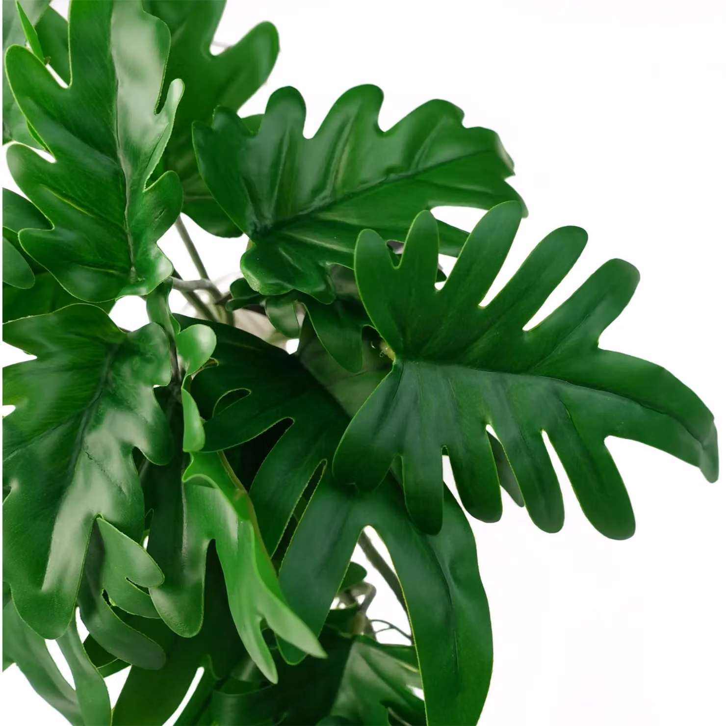 Leaf Design Multipack of 6 Green Artificial Hanging Plants, 50 cm – 2