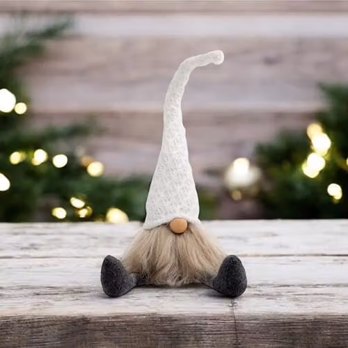 St Helens Home & Garden Olof the Christmas Gonk Tabletop Decoration, White – 2