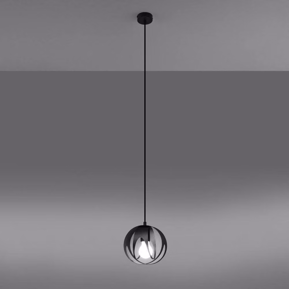 Sollux Lighting Modern Black Pendant Lamp, W/D/H: 125 x 16 x 16 cm – 3