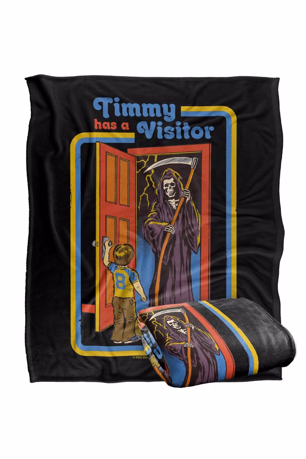 Steven Rhodes Timmy Has A Visitor Super Soft Fleece Throw Blanket, Multicolour, W/D/H: 91 x 147 cm – 2