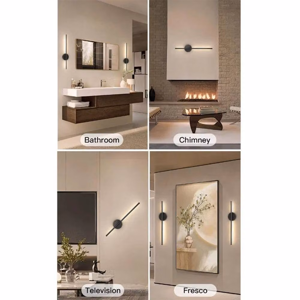 Kelvenix Set of 2 Black Battery Operated Dimmable LED Wall Lights – 2
