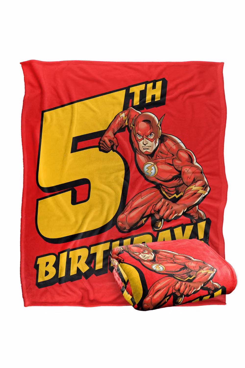 Warner Bros. Justice League Flash Super Soft Silky Touch Throw Blanket, Extra Large, Red and Multicolour – 2