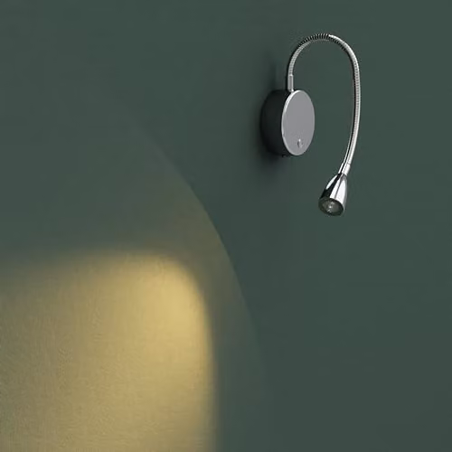 CGC Lighting Matilda Silver LED Rechargeable Magnetic USB Wall Light with Adjustable Flexible Neck and Dimmable Touch Control – 3