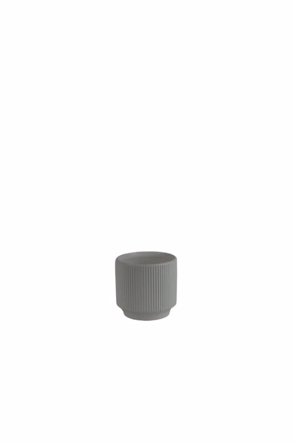 KDMD Hortus Tokyo Ceramic Pot in Matt White and Grey, H 12 cm x Dia 13 cm, Pack of 3 – 2