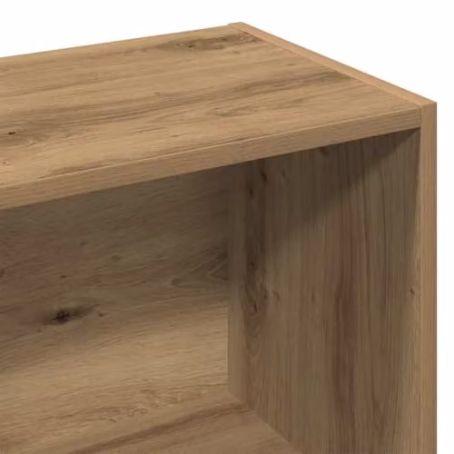 vidaXL Artisan Oak Book Cabinet in Brown with Hinged Doors and Internal Shelves, W/D/H: 98 x 29 x 97.5 cm – 4