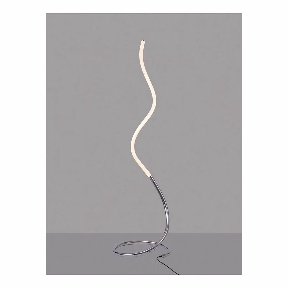 Netlighting Nur LED Floor Lamp, 20W, 3000K Warm White, 1500lm, Dimmable, Chrome and Silver with Frosted Acrylic – 2