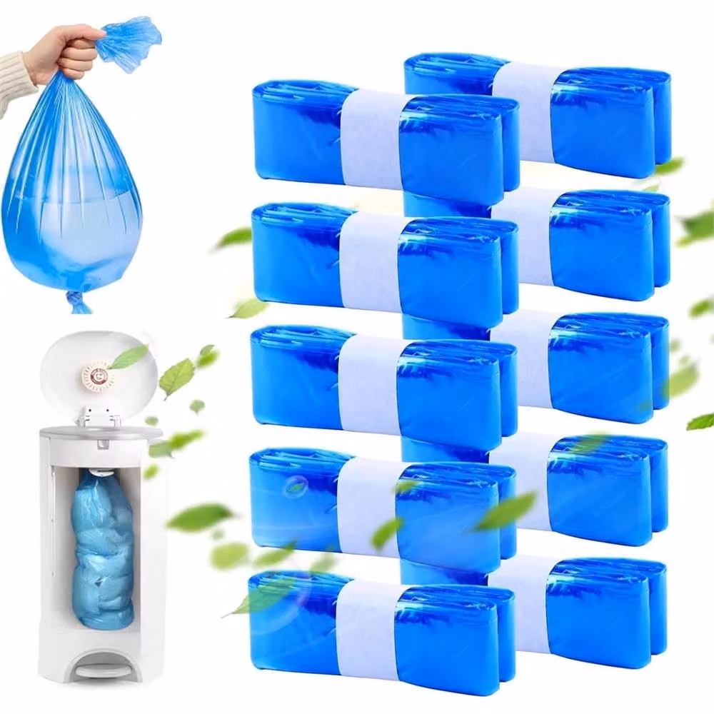 VOGREX 9-Pack Nappy Bin Refill Cassettes in Blue for Angelcare and Tommee Tippee Click and Go Bins – 4