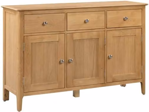 Julian Bowen Cotswold Oak 3 Door 3 Drawer Sideboard in Brown – 2