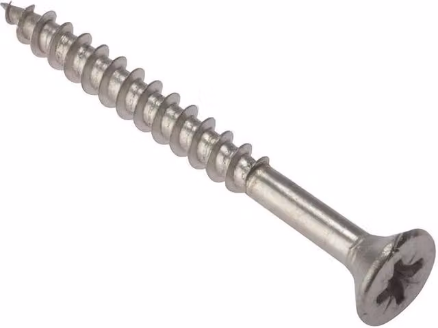 Forgefix Silver Stainless Steel Pozi Countersunk Multi-Purpose Screws, 5.0 x 50 mm, 200 Pack