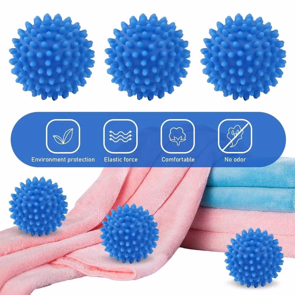 FLAVORA 4-Piece Reusable Tumble Dryer Balls in Blue – 3