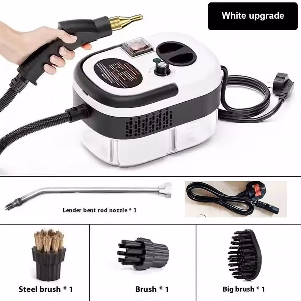 SPETLEK 2500W Handheld High Temp Steam Cleaner with Extension Pole, White, H x W x D: 100 x 15 x 15 cm – 4