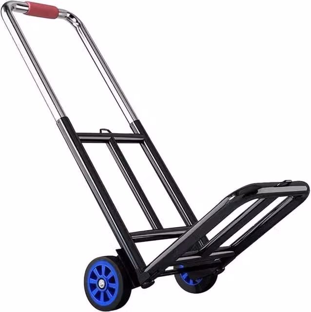 FLAVORA Heavy Duty Folding Trolley Cart in Black – 1