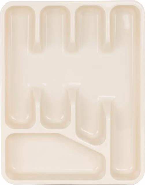 Wham White Plastic Cutlery Tray with Compartments