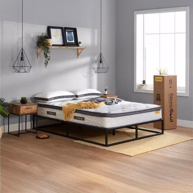 SleepSoul Heaven Hybrid Mattress in White, W/D/H: 200 x 150 x 25 cm – 2