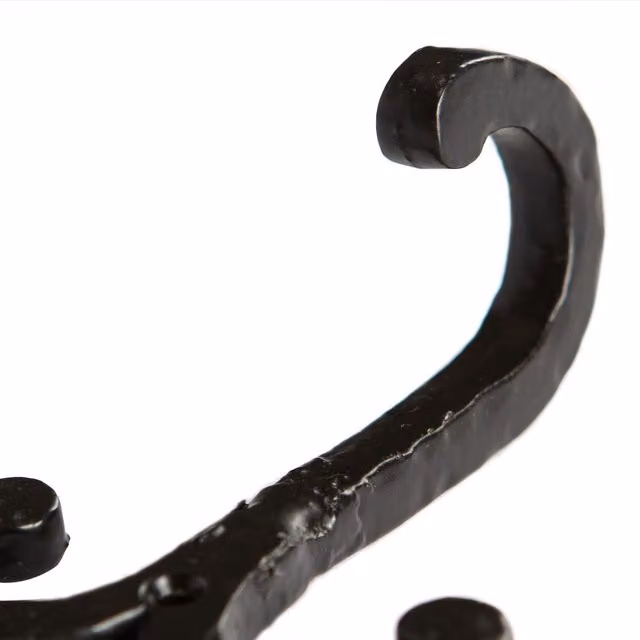 Hammer and Tongs Matt Black Powder-Coated Iron Wire Coat Hook, Pack of 10 – 1