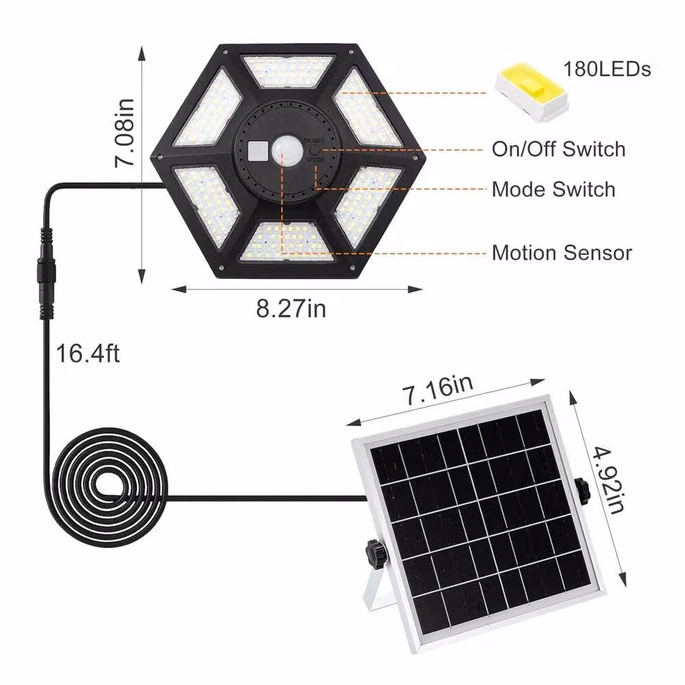 Kelvenix Solar LED Outdoor Light with Remote Control and Dusk Sensor in Black – 2