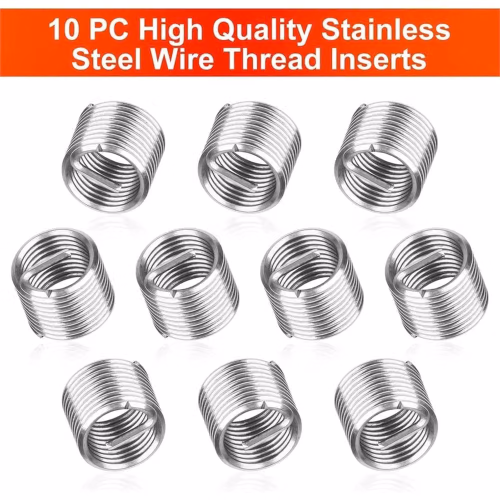 VOGREX 25-Piece M8 x 1.25 Stainless Steel Thread Repair Kit with Red Wire Inserts – 2