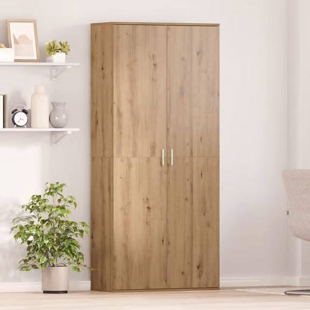 Berkfield Home Artisan Oak Highboard in Brown, W/D/H: 80 x 35 x 180 cm – 1