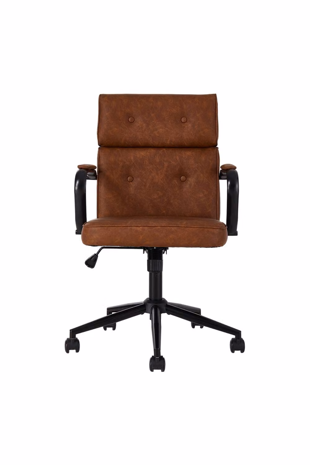 Living and Home Ergonomic High Back Office Chair in Brown Synthetic Leather with Headrest and Armrests – 2